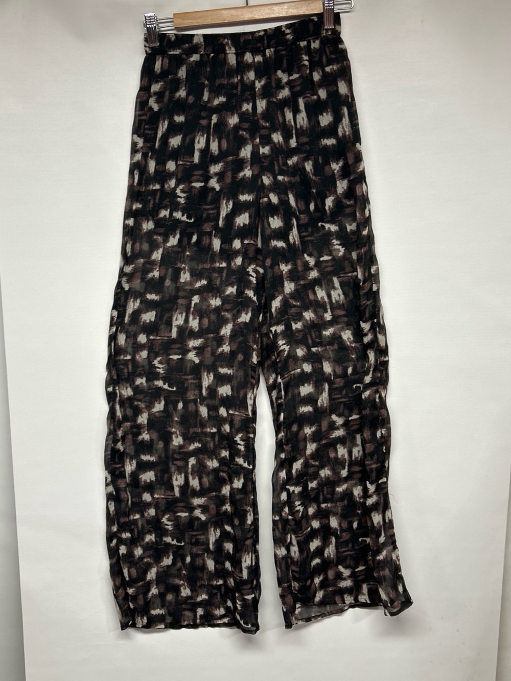 Abercrombie & Fitch Black and Brown Wide Leg Pants